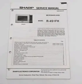 S62M192R4S1FE SHARP Service Manual Microwave Oven
