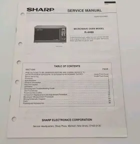S66M75R4H88E SHARP Service Manual Microwave Oven