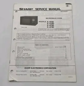 S6817R4E80U SHARP Service Manual Microwave Oven