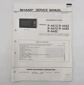 S7007R4A12U SHARP Service Manual Microwave Oven