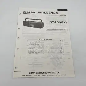 S7245QT-260GY SHARP Service Manual Gy Stereo Am Fm Cassette