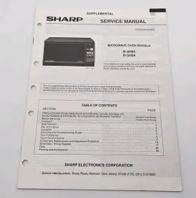 S72M32R4A54ES SHARP Service Manual Microwave Oven