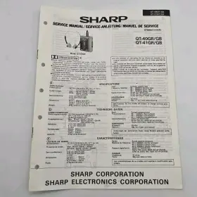S7356QT-41GR SHARP Gb Cassette Recorder Service Manual
