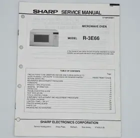 S7409R3E66P SHARP Service Manual Microwave Oven