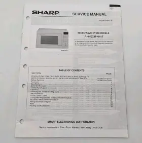 S95M61R4H07E SHARP Service Manual Microwave Oven