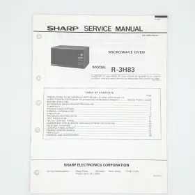 SX108R3H83P SHARP Service Manual Microwave Oven