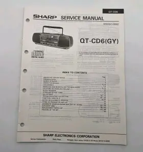SY0C3QT-CD6GY SHARP Service Manual Gy Stereo Boombox Cd Tape