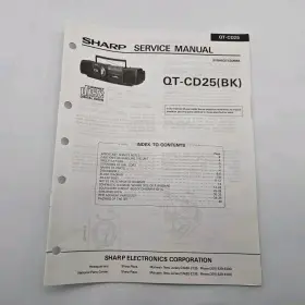 SY8H5QTCD25BK SHARP Service Manual Bk Boombox Cd Player Tape