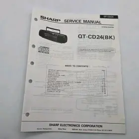 SY9C5QTCD24BK SHARP Service Manual Bk Boombox Cd Player Tape