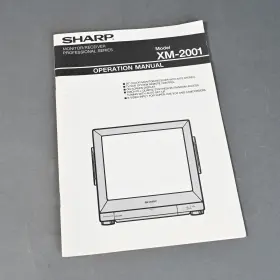 XM-2001 SHARP Tv Operation Users Manual Booklet Television