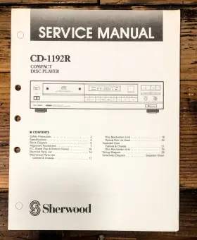 CD-1192R SHERWOOD Player Service Manual