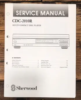 CDC-2010R SHERWOOD Cd Player Service Manual