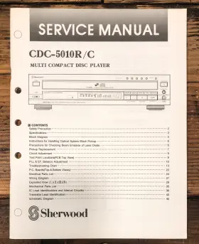 CDC-5010R SHERWOOD Cd Player Service Manual