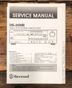 DS-1630R SHERWOOD Cassette Service Manual