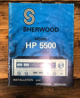 HP-5500 SHERWOOD Tuner Owners User Manual