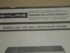 27A390 SHURE Channel Microphone Mixers Specifications Manual #2