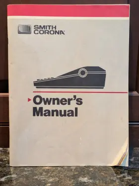 00781029 SMITH CORONA Americana Typewriter Owners Manual Sl