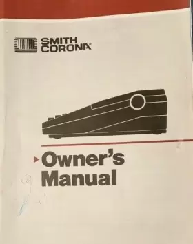 00783604 SMITH CORONA Typewriter Owners Manual