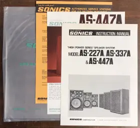 7203-30000 SONICS Speaker Sheet Instruction Manual