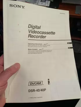 3-865-349-15 SONY Printed User Manual Dvcam Digital Recorder
