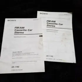 3-865-584-11 SONY Operating Instruct Guides Fm Am Cassette