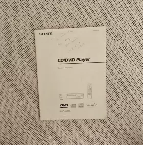3-865-642-13 SONY Cd Dvd Player Instruction Manual