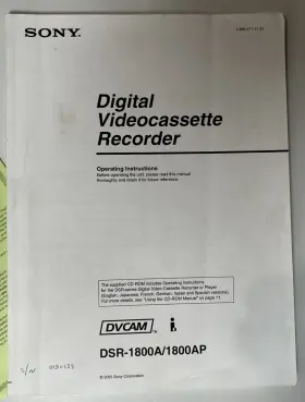 3-869-571-11 SONY Dvcam Digital Video Cassette Recorder