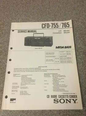 9-956-651-11 SONY Service Manual Radio Cassette Recorder
