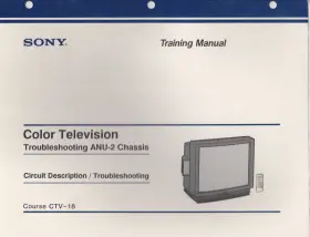 ANU-2 SONY Television Chassis Course Training Manual