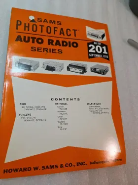 AR-201 SONY Sams Photofact Auto Radio Audi Porsche Vw Olson