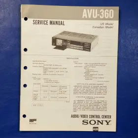 AVU-360 SONY Service Manual Paper Repair