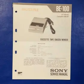 BE-100 SONY Service Manual Paper Repair
