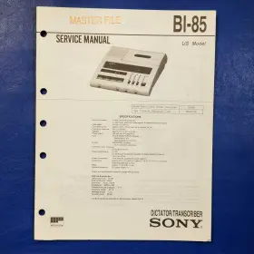 BI-85 SONY Service Manual Paper Repair