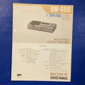 BM-600 SONY Service Manual Paper Repair