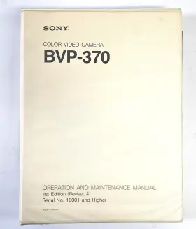 BVP-370 SONY Video Camera Operation Manual