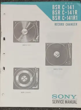 C-141 SONY Bsr Turntable Service Manual