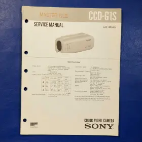 CCD-G1S SONY Service Manual Paper Repair