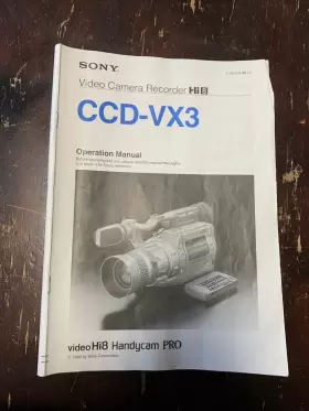 CCD-VX3 SONY Manual Video Camera Recorder Handycam Pro