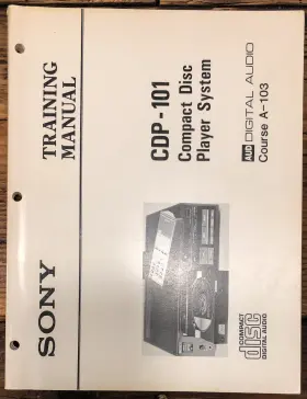 CDP-101 SONY Cd Player Pg Training Manual