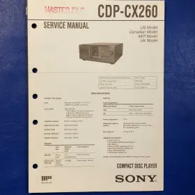 CDP-CX260 SONY Service Manual Paper Repair