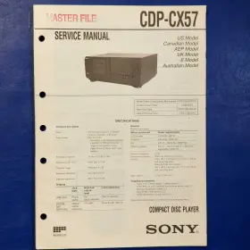 CDP-CX57 SONY Service Manual Paper Repair