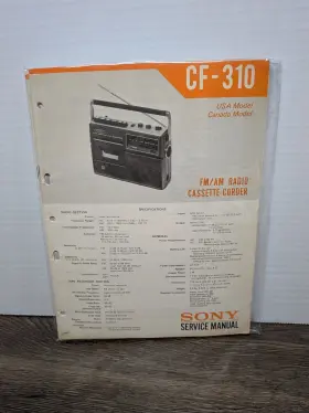 CF-310 SONY Fm Am Cassette Corder Service Manual