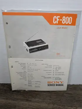CF-800 SONY Radio Cassette Corder Tape Recorder Service