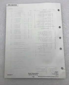 CFD-100-W100 SONY Repair Service Manual Cd Radio Cassette #3