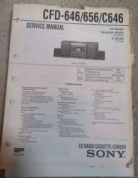 CFD-646-656 SONY Repair Service Manual