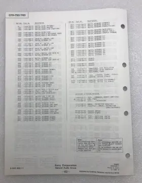 CFD-70-760 SONY Service Manual Cd Radio Cassette Corder #3