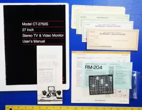 CT-2550S SONY Stereo Tv Monitor Users Manual
