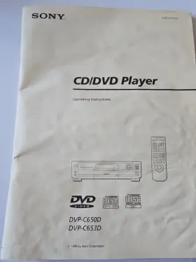 DVP-C650 SONY Operating Instruction Manual Paper Vintag