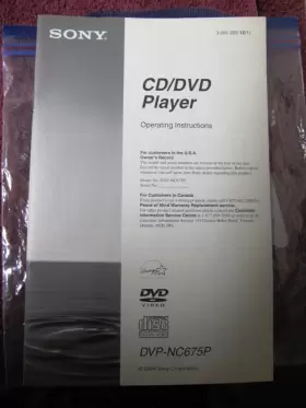 DVP-NC675P SONY Dvd Player Operating Manual Carousel Changer