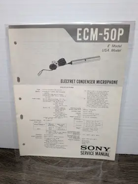 ECM-50P SONY Electret Condenser Microphone Service Manual